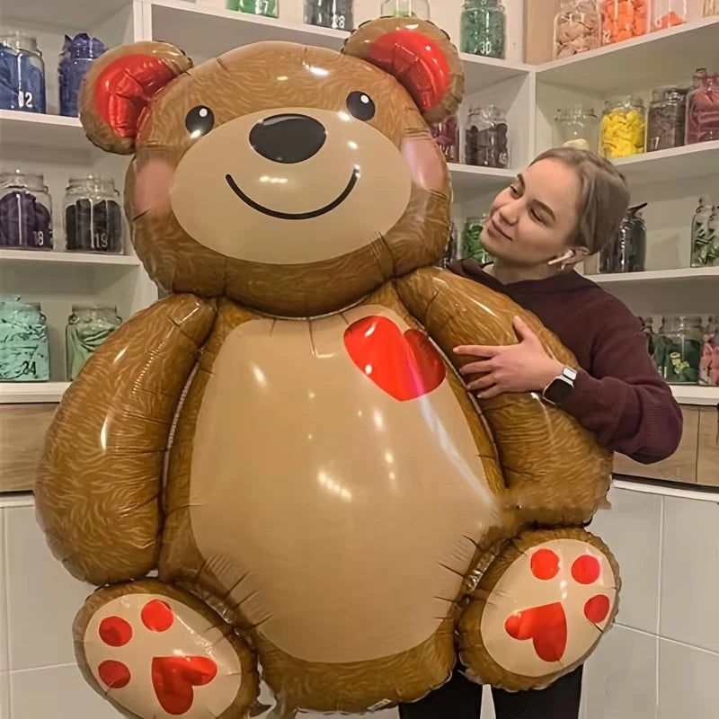 Large Bear Balloon Birthday Wedding Party Decoration Background Huge Bear Aluminum Film Decoration Balloons