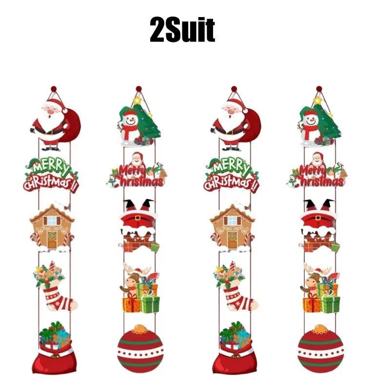 Christmas Decorations 2024 Party Door Hanging Decorations Christmas Senior Door Hanging Banner Hangers Party Supplies