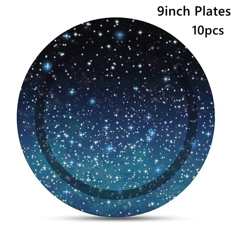 Disposable Starry Sky Theme Tablecloth Adult Children Birthday Party Decoration Starry River Star Outer Space Party Table Cloth