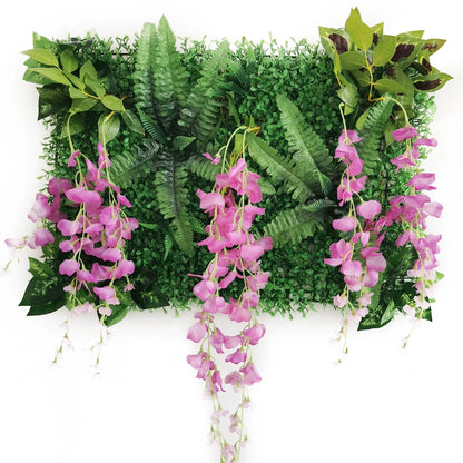 Wedding Party Decoration Artificial Flowers Wisteria Rose Decor Background Wall Hanging  Panel
