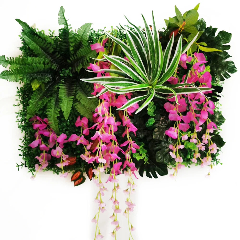 Wedding Party Decoration Artificial Flowers Wisteria Rose Decor Background Wall Hanging  Panel