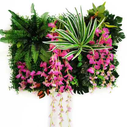 Wedding Party Decoration Artificial Flowers Wisteria Rose Decor Background Wall Hanging  Panel