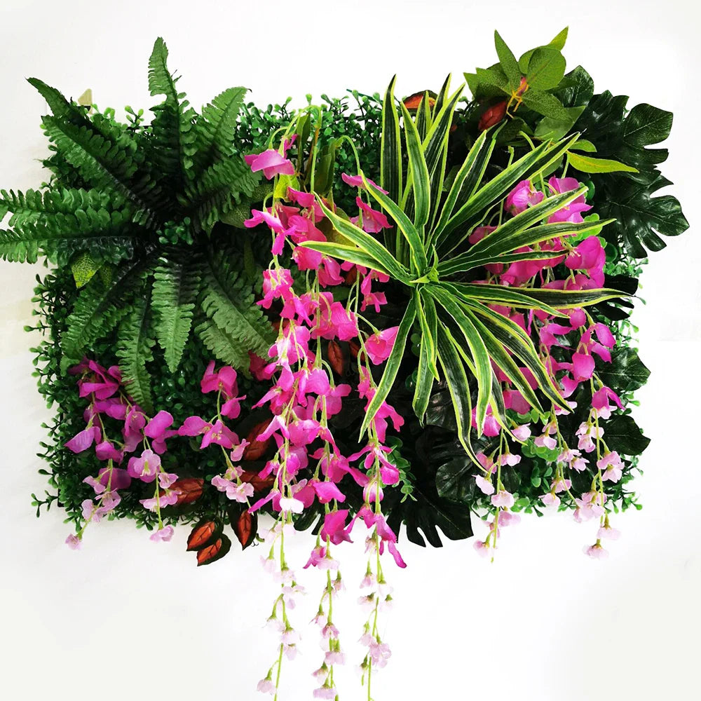 Wedding Party Decoration Artificial Flowers Wisteria Rose Decor Background Wall Hanging  Panel