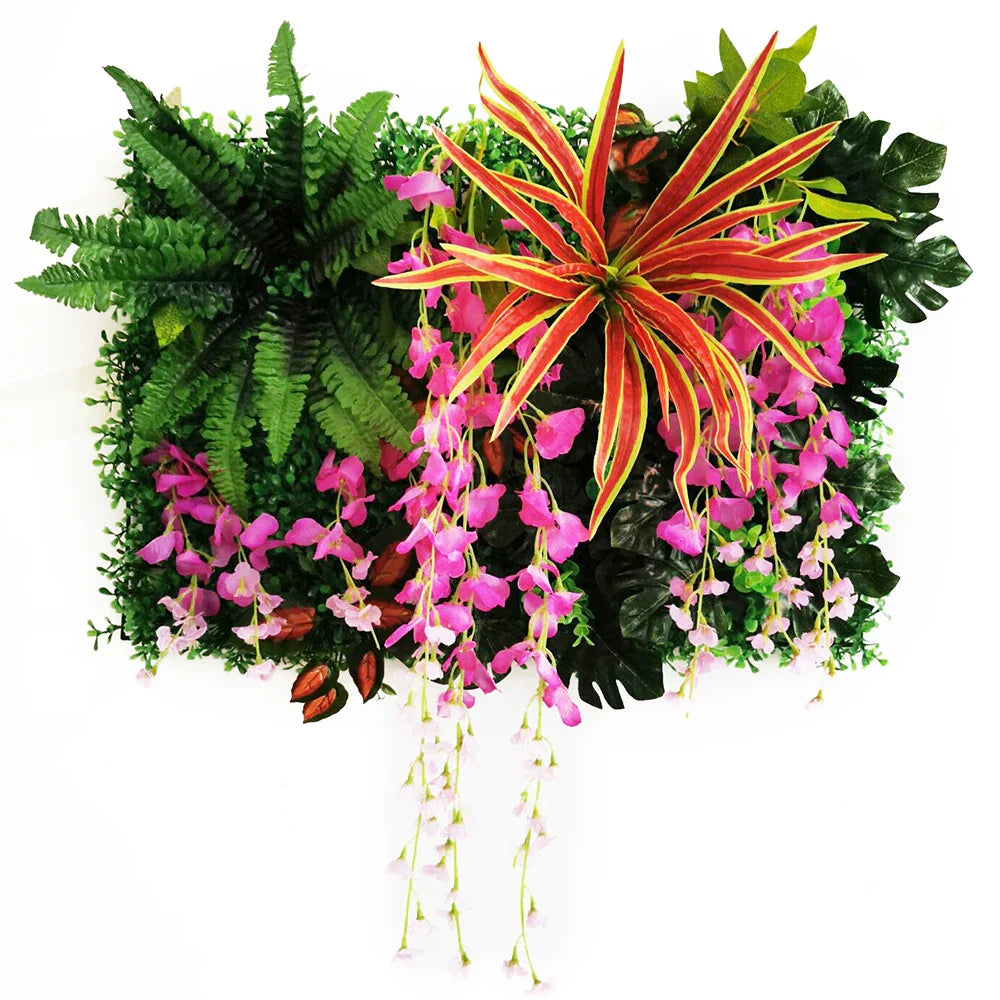 Wedding Party Decoration Artificial Flowers Wisteria Rose Decor Background Wall Hanging  Panel