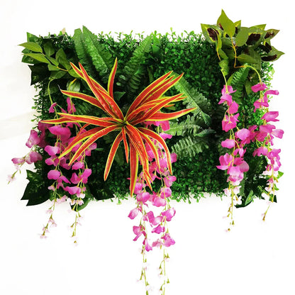 Wedding Party Decoration Artificial Flowers Wisteria Rose Decor Background Wall Hanging  Panel