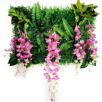 Wedding Party Decoration Artificial Flowers Wisteria Rose Decor Background Wall Hanging  Panel