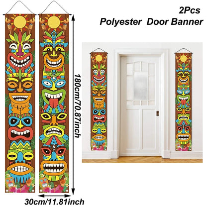 Hawaiian Party Decorations Artificial Flower Garland Summer Tropical Aloha Hawaii Party Supplies Wedding Birthday Flamingo Decor