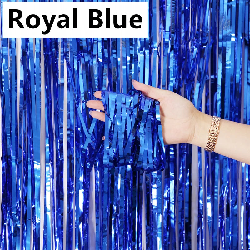 3/2/1Pack Party Background Wedding Decoration Foil Fringe Curtain Sequin Bachelorette Photo Backdrop Wall Curtain Birthday Gifts