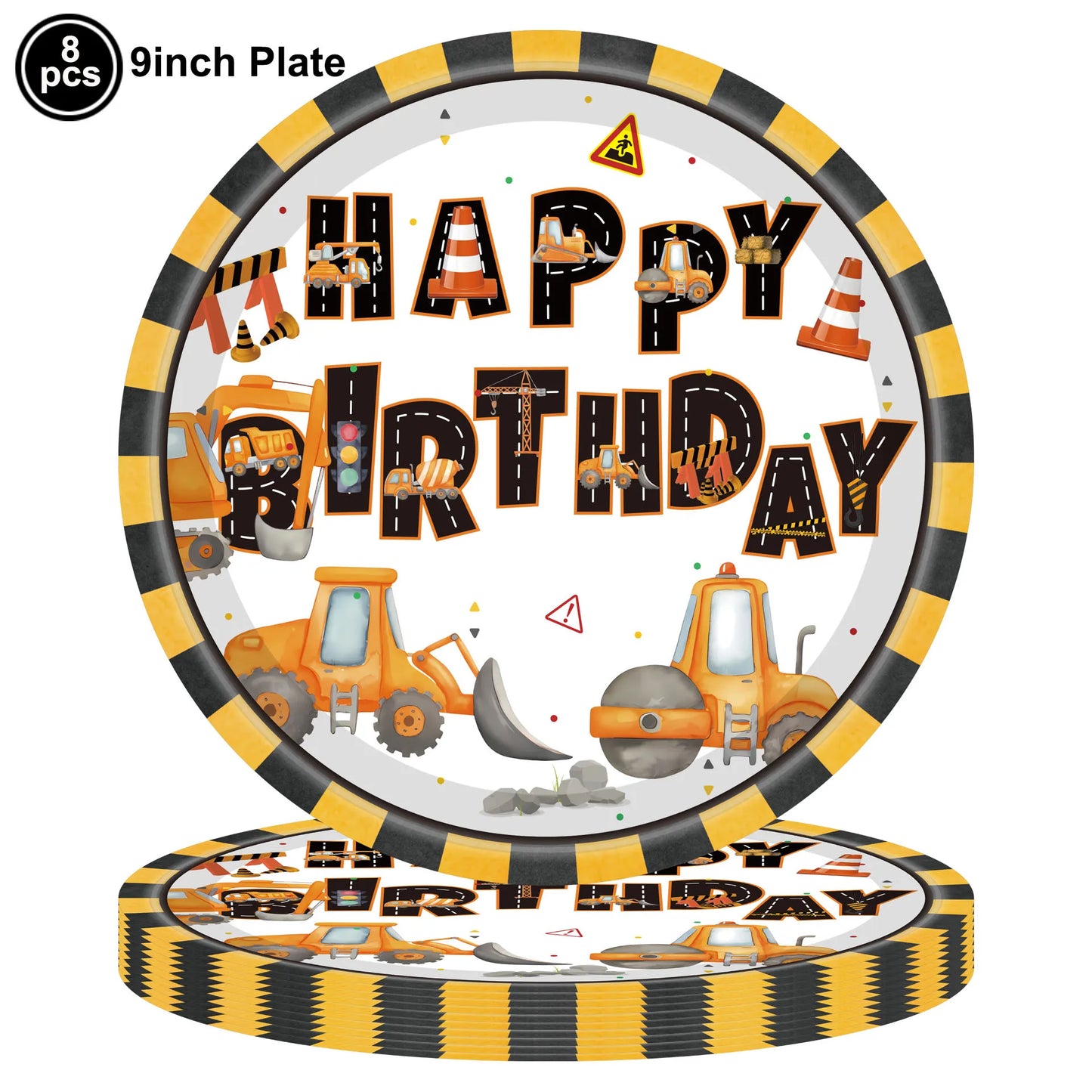 Construction Truck Balloons Excavator Cement Truck Forklift Crane Foil Balloon Kid Boys Birthday Party Construction Theme Decors