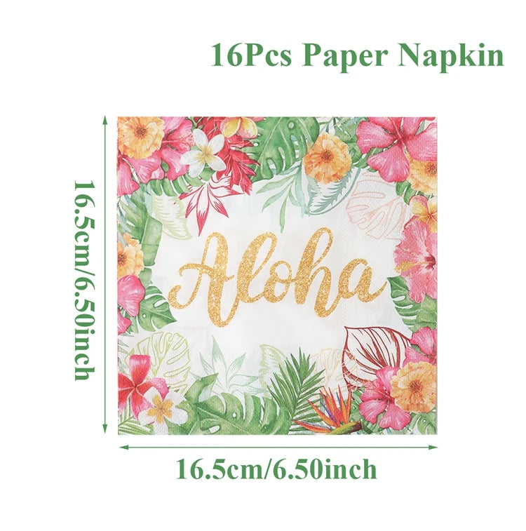 Hawaiian Party Decorations Artificial Flower Garland Summer Tropical Aloha Hawaii Party Supplies Wedding Birthday Flamingo Decor