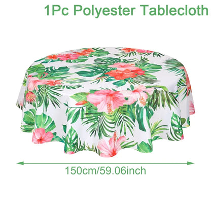 Hawaiian Party Decorations Artificial Flower Garland Summer Tropical Aloha Hawaii Party Supplies Wedding Birthday Flamingo Decor