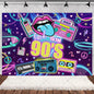 90’S Disco Party Decorations Back To 90s Backdrop Women Men Friend Birthday Music Party Disposable Tableware Balloon CakeTopper
