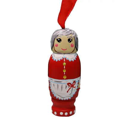 DIY Gift Wood DIY Funny Santa Ornament Party Decors Holiday Hanging Christmas Tree Decoration