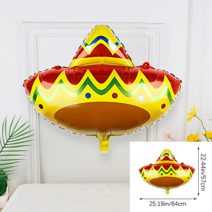 2025 Fiesta Party Decoration Balloons Mexican Fiesta Party Decorations Taco Luau Decorations Birthday Party Supplies Home Decor