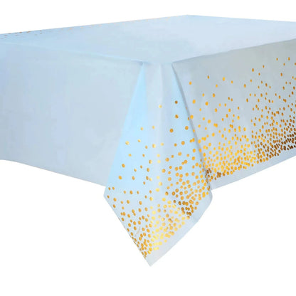 Birthday Party Decorations Tablecloth Black Gold Dots Tablecover Dinner Supplies for Wedding Decorations