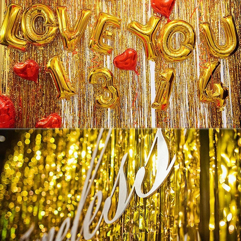 3/2/1Pack Party Background Wedding Decoration Foil Fringe Curtain Sequin Bachelorette Photo Backdrop Wall Curtain Birthday Gifts