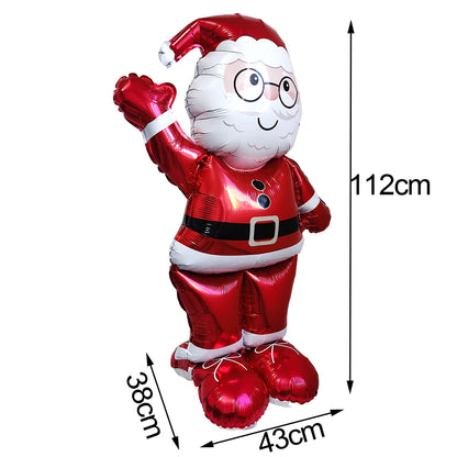 Christmas Party Decorations Christmas Party Supplies Santa Claus Snowman Christmas Tree Balloons for Festive Holiday Decors