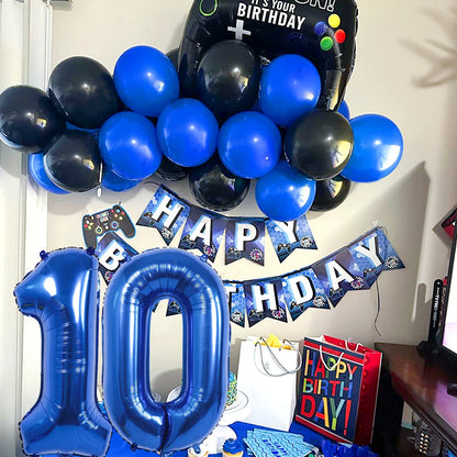 31pcs video game birthday party decorations set for ages 1-18 video game player themed birthday party decorations