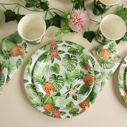 Hawaiian Party Decorations Artificial Flower Garland Summer Tropical Aloha Hawaii Party Supplies Wedding Birthday Flamingo Decor