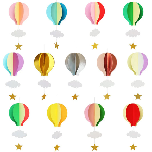 Wedding/birthday Party Decoration Supplies 3D Hanging Decorations Love Hot air Balloons Cloud Display Window Pendants