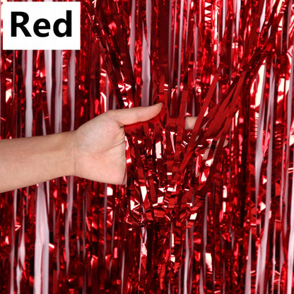 3/2/1Pack Party Background Wedding Decoration Foil Fringe Curtain Sequin Bachelorette Photo Backdrop Wall Curtain Birthday Gifts