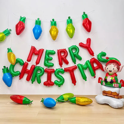 Merry Christmas decoration balloons, Christmas, birthday party decorations, Christmas Eve and New Year theme decorations