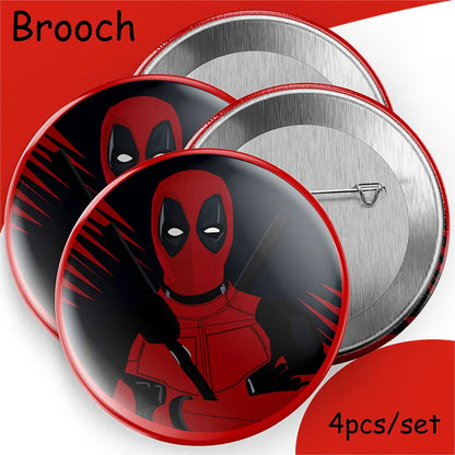 DEADPOOL Birthday Party Decorations Disposable Tableware Cake Topper Flag Kids Anniversaire Party Baby Shower Cake Kids Favors