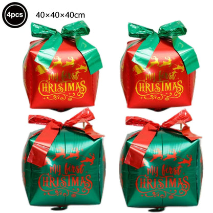 Christmas Party Decorations Christmas Party Supplies Santa Claus Snowman Christmas Tree Balloons for Festive Holiday Decors