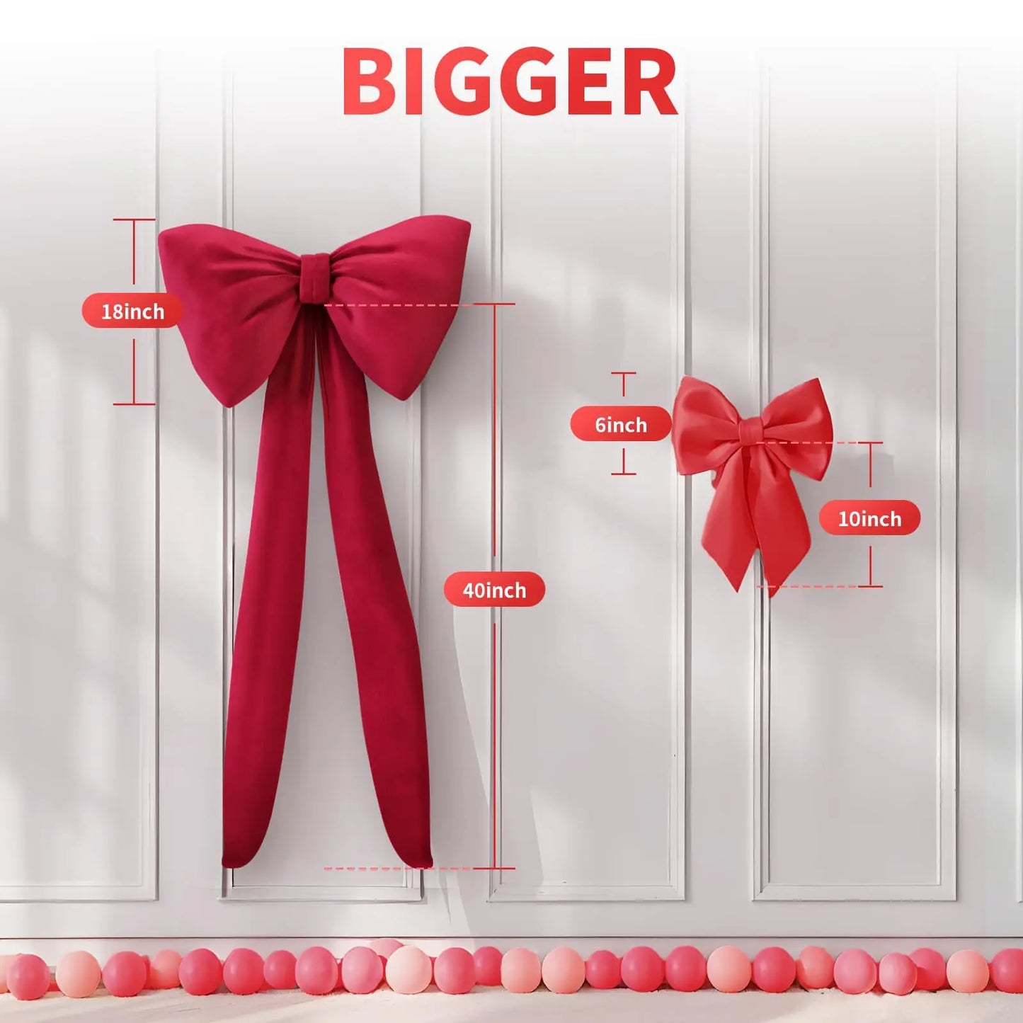 Large Bow Ornaments Wedding Party Birthday Decoration Background Wall Etiquette Wall Decoration
