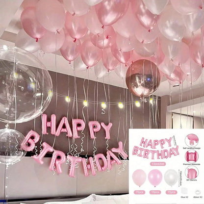 13/52 pink birthday balloons party decoration balloons suitable for birthday party supplies and party decorations