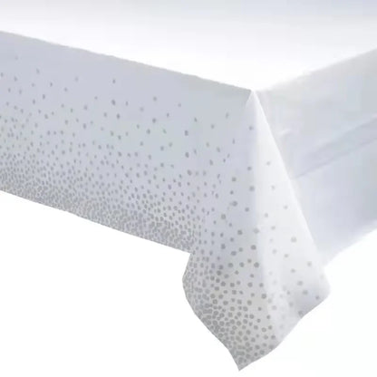 Birthday Party Decorations Tablecloth Black Gold Dots Tablecover Dinner Supplies for Wedding Decorations