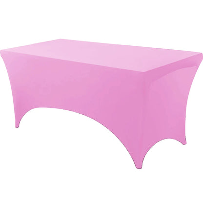 Spandex Tablecloth Tight Fitted Washable and Wrinkle Resistant Stretch Rectangular Patio Table Cover for Event Wedding Parties