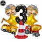 Construction Truck Balloons Excavator Cement Truck Forklift Crane Foil Balloon Kid Boys Birthday Party Construction Theme Decors