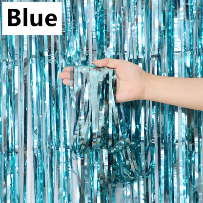 3/2/1Pack Party Background Wedding Decoration Foil Fringe Curtain Sequin Bachelorette Photo Backdrop Wall Curtain Birthday Gifts