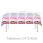 Demon Hunters Tablecloth Birthday Party Decoration KPop Anime Disposable Table Cover Baby Shower Kids Toy Gift Party Supplies