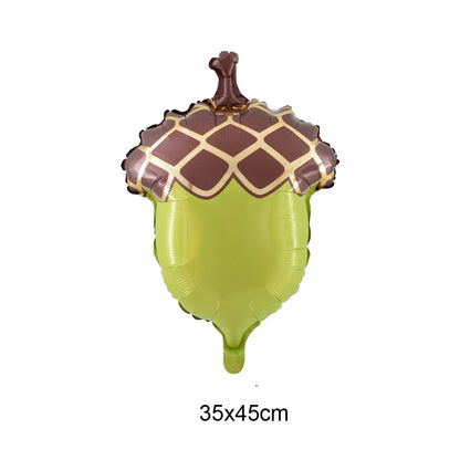 Thanksgiving Theme Party Decorations Maple Leaf Nut Squirrel Balloons Jungle Animals Party Decor Supplies Kids Gifts