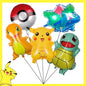 Pokemon Birthday Party Decoration Pikachu Balloons Disposable Tableware Cup Napkin Plate Tablecloth Baby Shower Cake Topper Flag
