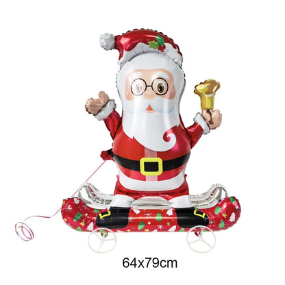 Christmas Party Decorations Christmas Party Supplies Santa Claus Snowman Christmas Tree Balloons for Festive Holiday Decors