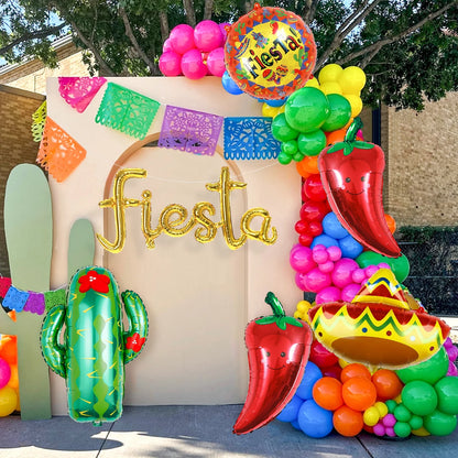 2025 Fiesta Party Decoration Balloons Mexican Fiesta Party Decorations Taco Luau Decorations Birthday Party Supplies Home Decor