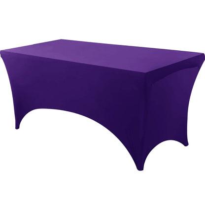 Spandex Tablecloth Tight Fitted Washable and Wrinkle Resistant Stretch Rectangular Patio Table Cover for Event Wedding Parties