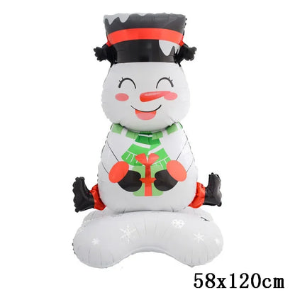 Christmas Decorations 2024 Balloon Santa Claus Snowman Xmas Tree Balloon Christmas Party Home Decor Navidad Natal New Year