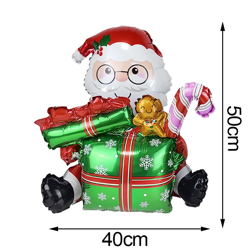 Christmas Party Decorations Christmas Party Supplies Santa Claus Snowman Christmas Tree Balloons for Festive Holiday Decors