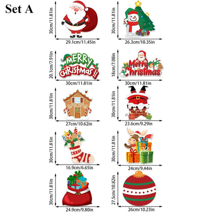 Christmas Decorations Party Door Decorations Santa Claus Door Decorations Banners Pendants Party Supplies