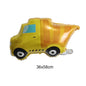 Construction Truck Balloons Excavator Cement Truck Forklift Crane Foil Balloon Kid Boys Birthday Party Construction Theme Decors
