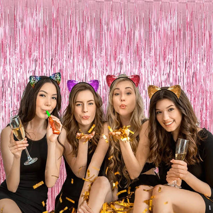 3/2/1Pack Party Background Wedding Decoration Foil Fringe Curtain Sequin Bachelorette Photo Backdrop Wall Curtain Birthday Gifts