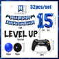 31pcs video game birthday party decorations set for ages 1-18 video game player themed birthday party decorations