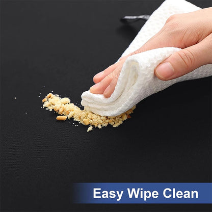 LMETJMA Rectangle Tablecloth Elastic Fitted Tablecloths for 6 Ft Tables Washable Folding Polyester Table Cover JT898