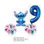 Kids First 6th Birthday Party Decorations Stitch Balloons Set Cute Globos Baby Shower Supplies Children Gifts Ballons