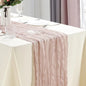 10Pcs Cheesecloth Table Runner Boho Gauze Table Runner 40x270cm Romantic Table Runner for Wedding Bridal Shower Birthday Party