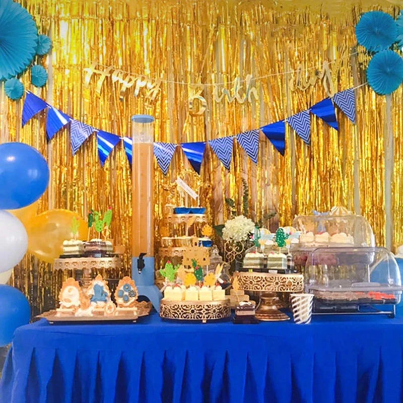 3/2/1Pack Party Background Wedding Decoration Foil Fringe Curtain Sequin Bachelorette Photo Backdrop Wall Curtain Birthday Gifts